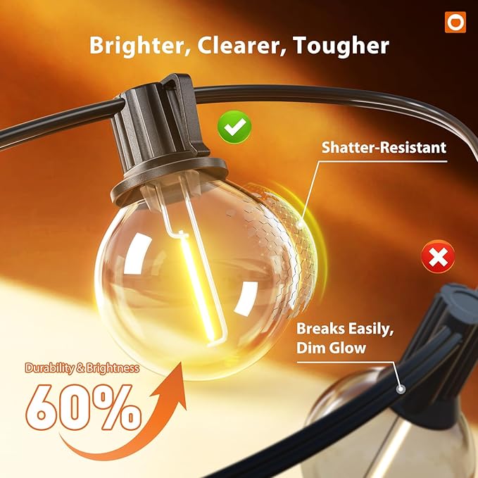 addlon 100FT Outdoor String Lights G40 - Image 4