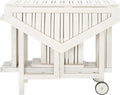 SAFAVIEH Outdoor Patio Furniture Collection Kerman White Washed Acacia Wood by SAFAVIEH
