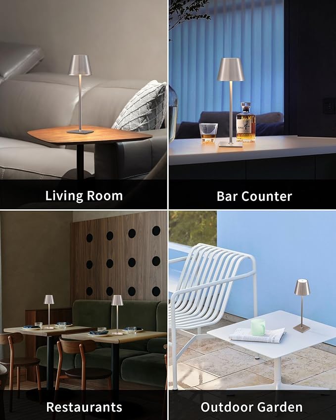 KDG 2 Pack Cordless Table Lamp, Portable LED Desk Lamp, 4000mAh Battery Operated - Image 5