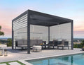 PURPLE LEAF Louvered Pergola 94AS 11' x 13' Outdoor Aluminum Pergola by PURPLELEAF