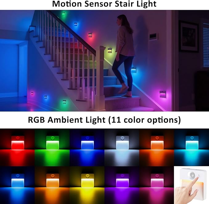 8 Pack Rechargeable Motion Sensor Stair Light - Image 2