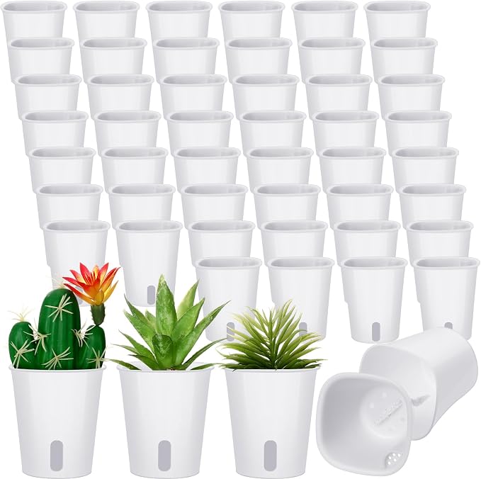 50 Pcs 3 Inch Self Watering Pots Self Watering Planters by Ziliny