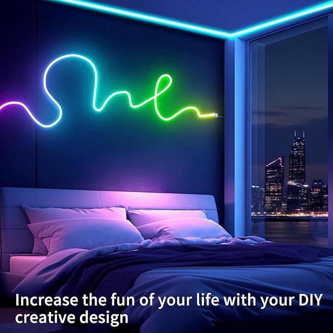 66FT Neon LED Rope Lights IP65 Waterproof LED Lights - Image 4