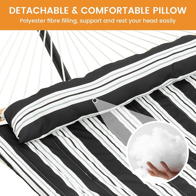 Lazy Daze Hammocks 2 Person Hammock Pad and Pillow Set, Double Polyester - Image 2