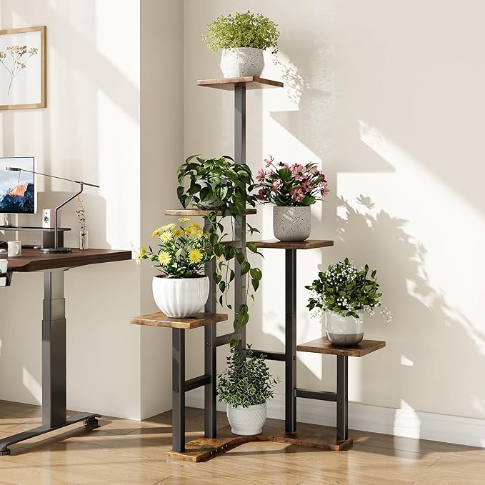Corner Plant Stand Indoor, 6 Tiered Corner Plant Shelf Flower Stand - Image 6