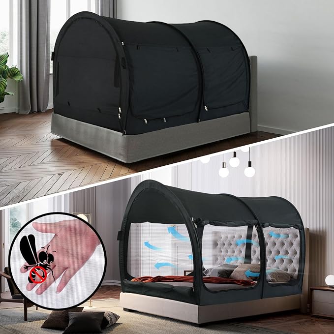 Alvantor® Bed Canopy Bed Tents 2-in-1 Dream Tents Privacy Space Twin Size by Alvantor
