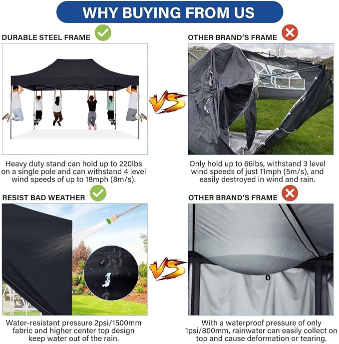 COBIZI 10x15 Pop Up Canopy - Image 2