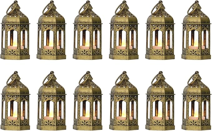 LLQ 12Pcs 5-Inch Ramadan Mini Lanterns by LLQ-LuckLifeQuality