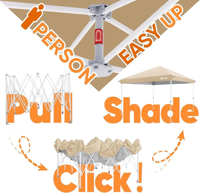 Sekey 10x10 Pop Up Canopy with One Push Setup-Easy Up Canopy with 99% UV - Image 2