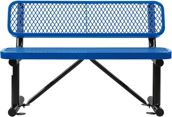 Global Industrial 4'L Heavy Duty Expanded Metal Mesh Bench - Image 4