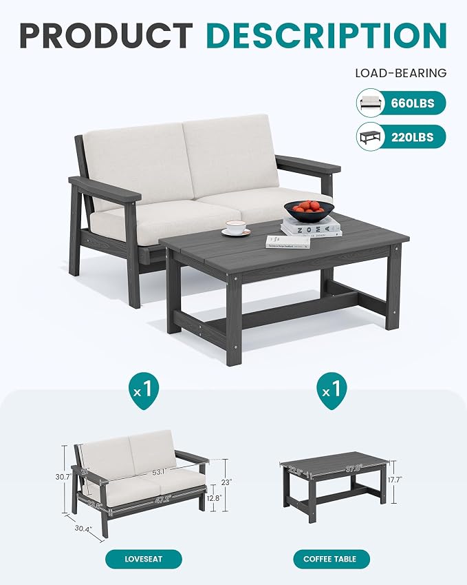 SERWALL Outdoor Loveseat - Image 2