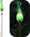 Garden Solar Lights Outdoor, Decorative LED Pearlized Glass Spiral Garden Stake by Unknown