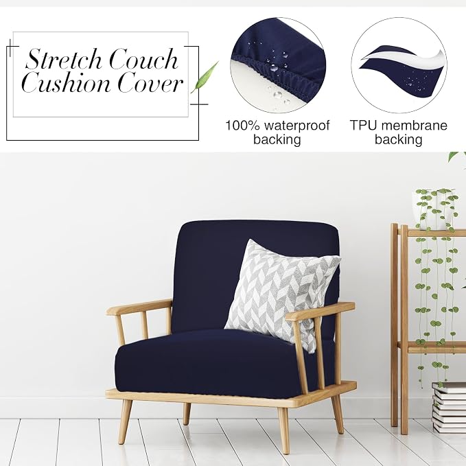 Newwiee 8Pcs Patio Cushion Covers Stretch Outdoor Cushion Cover Replacement - Image 4