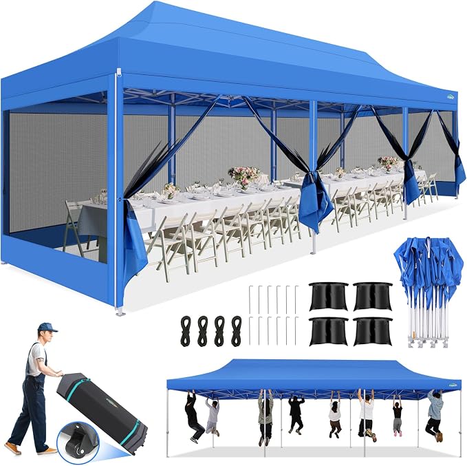 COBIZI 10x30 Canopy Tent, Heavy Duty Pop up Canopy by COBIZI
