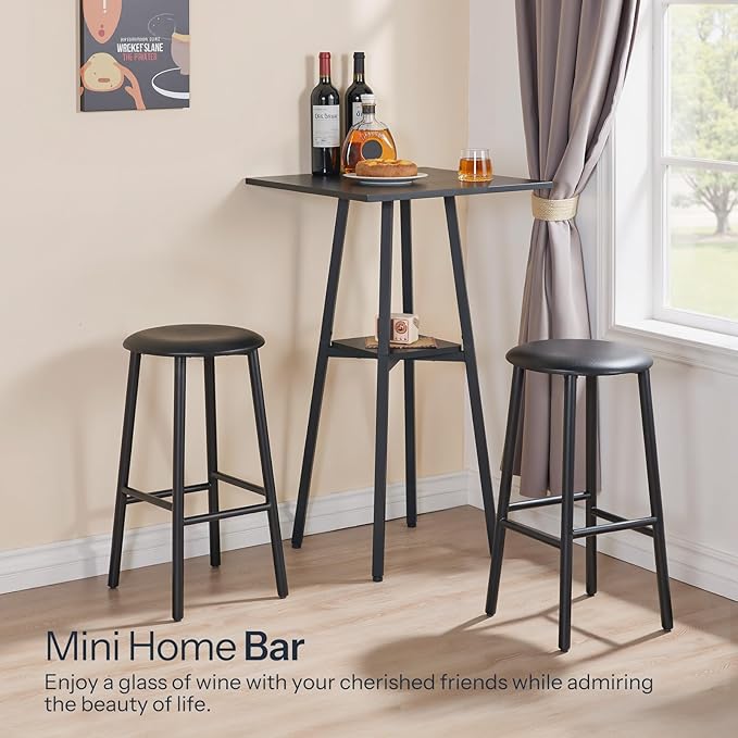 HOOBRO Bar Table, 2-Tier High Top Pub Table, Counter Height Table - Image 4