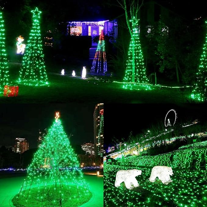75.8 FT 200 LED Green Christmas String Lights Outdoor & Indoor, Memory Function - Image 6