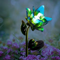 Crosslight Glass Flower Solar LED Waterproof Outdoor Garden Stake by Crosslight