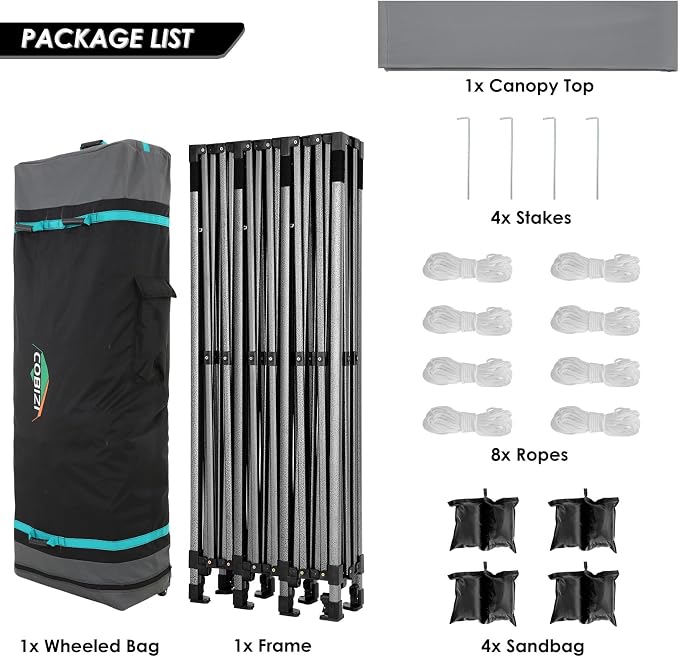 COBIZI 10x30 Pop up Canopy, Heavy Duty Outdoor Party Tents - Image 7