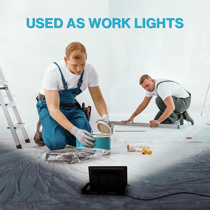 Olafus 2 Pack 90W LED Flood Light Outdoor, 9000LM Super Bright LED Work Lights - Image 7
