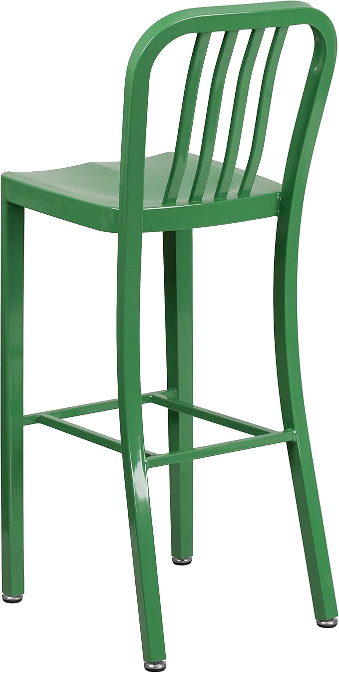 Flash Furniture Gael Commercial Grade 2 Pack 30" High Green Metal - Image 6