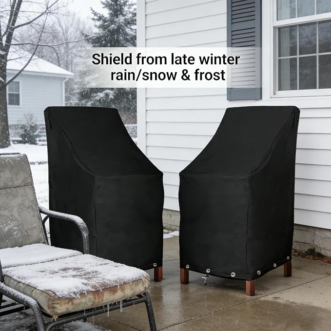 RosieLily Outdoor Chair Covers, High Back Patio Chair Covers Waterproof - Image 2