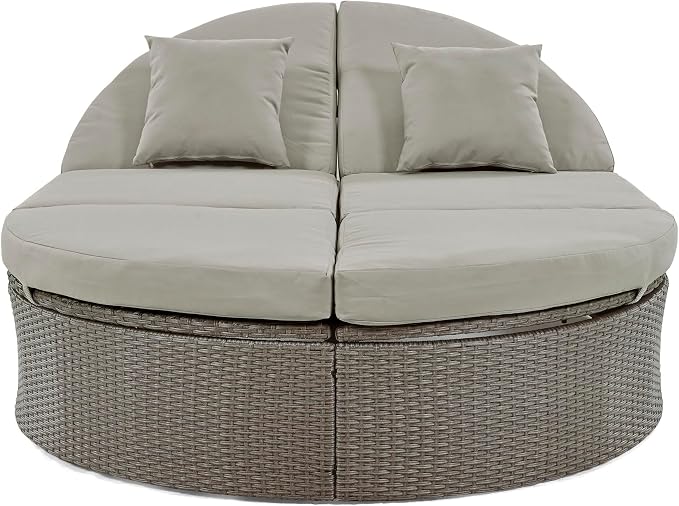 Merax Outdoor Sun Bed Patio 2-Person Daybed - Image 6