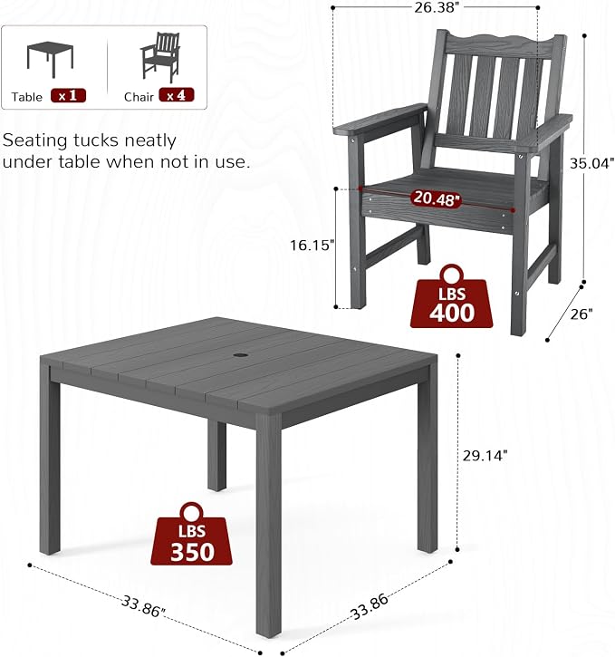 Stoog All-Weather Patio Dining Table - Image 5