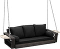 Grepatio 3 Person Porch Swing Patio Wicker Hanging Porch Swing Chair Outdoor by Takesyoutohaveawonderfullife