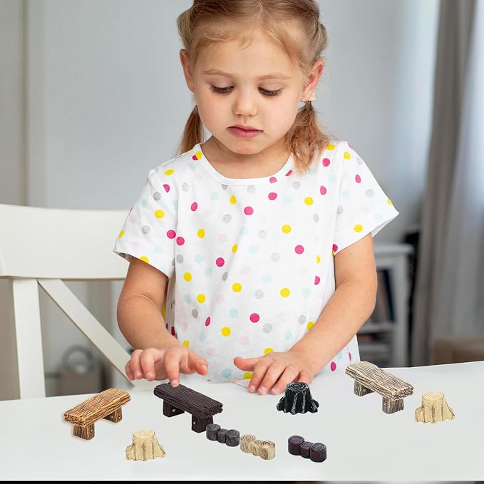 ONEST 18 Pieces Garden Miniature Accessories Mini Table and Chairs Village - Image 7