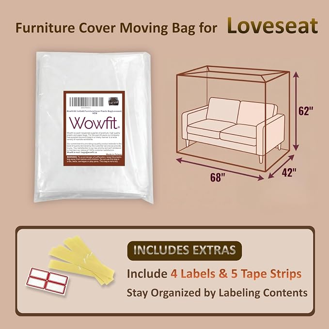 Wowfit Furniture Cover Dust-Proof Moving Bag - Image 3