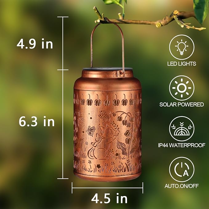 Solar Lanterns Outdoor Waterproof Hummingbird Garden Decor Gifts - Image 4