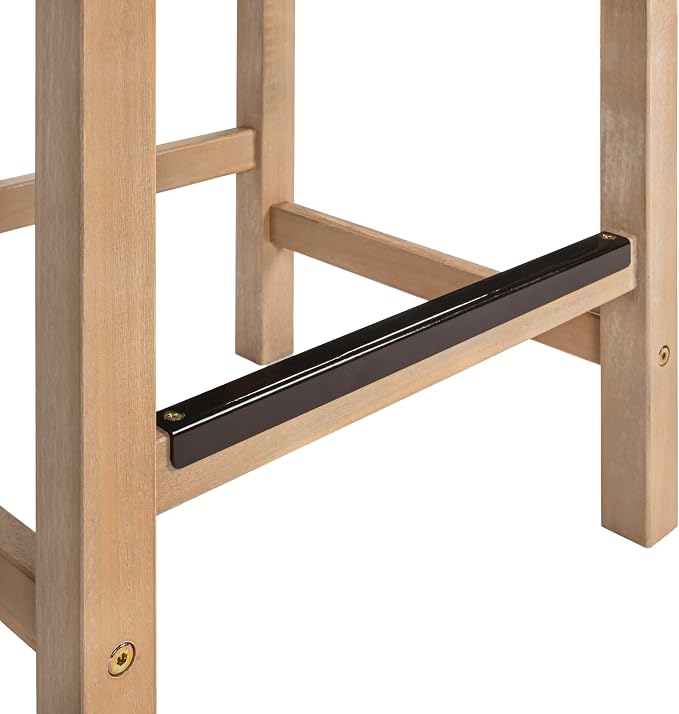 JONATHAN Y CSL1201A-SET2 Armand 25.6" Modern Coastal Backless Acacia Wood - Image 8