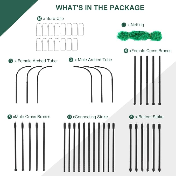 Cucumber Trellis for Raised Bed, 4 feet Garden Trellis for Climbing Plants - Image 6