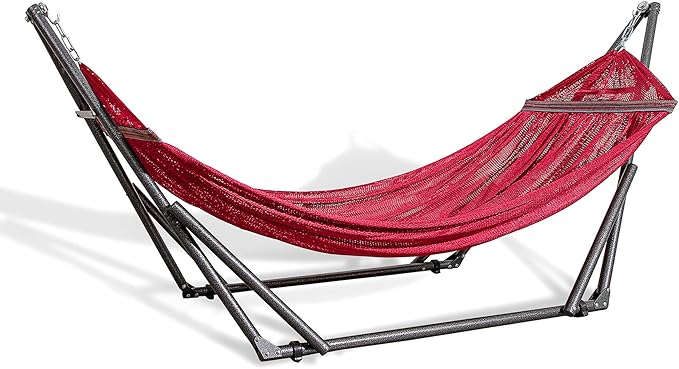 Best Home Fashion Hammock with Collapsible Steel Stand 450 lbs Capacity & by BHFBestHomeFashion
