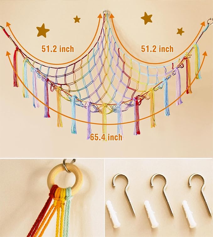 Stuffed Animal Hammock Corner Storage Net Cute Preppy Trendy Stuff Gifts - Image 6