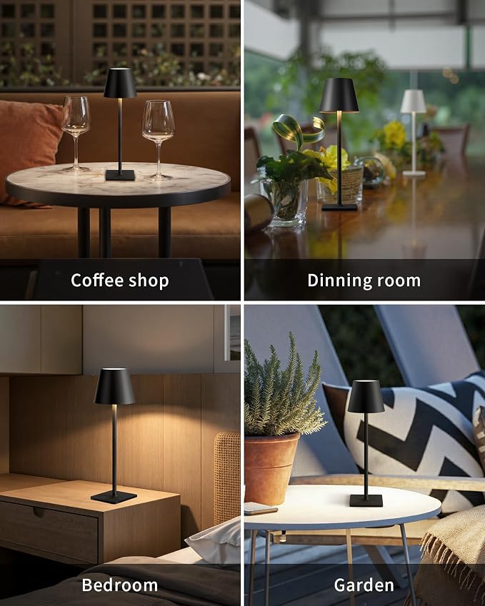 KDG 2 Pack Cordless Table Lamp, Portable LED Desk Lamps, 5000mAh Battery - Image 6