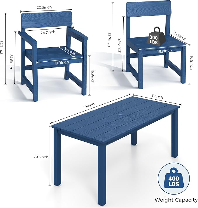 9 Piece Outdoor Dining Table Set - Image 7