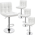 Yaheetech Bar Stools Set of 4, PU Leather Adjustable Swivel Barstools, Modern by Yaheetech
