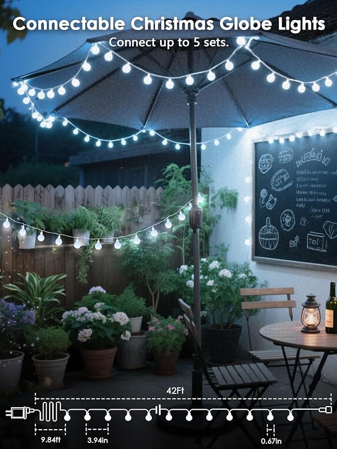 2026 New Connectable 43FT Smart Voice Controlled String Lights Indoor Outdoor | - Image 4