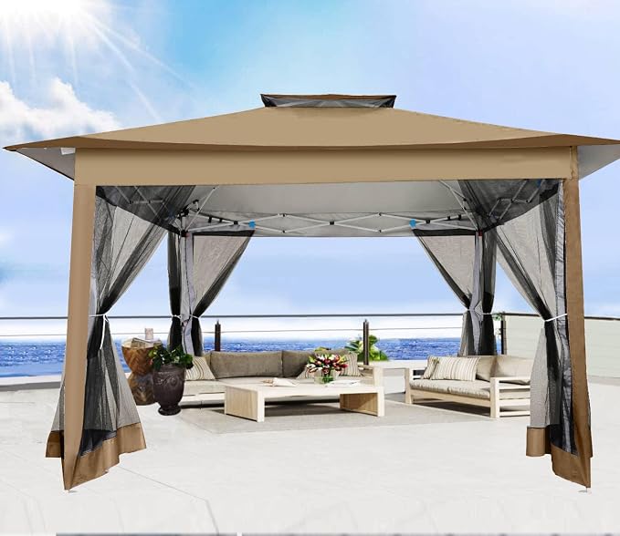 COBIZI 12x12 Pop Up Gazebo On Clearance Canopy Tent- Upgrade Metal Outdoor - Image 4