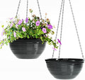 2 Pack Hanging Planters for Indoor Outdoor Plants, 10 Inch Hanging Planter by Vanslogreen