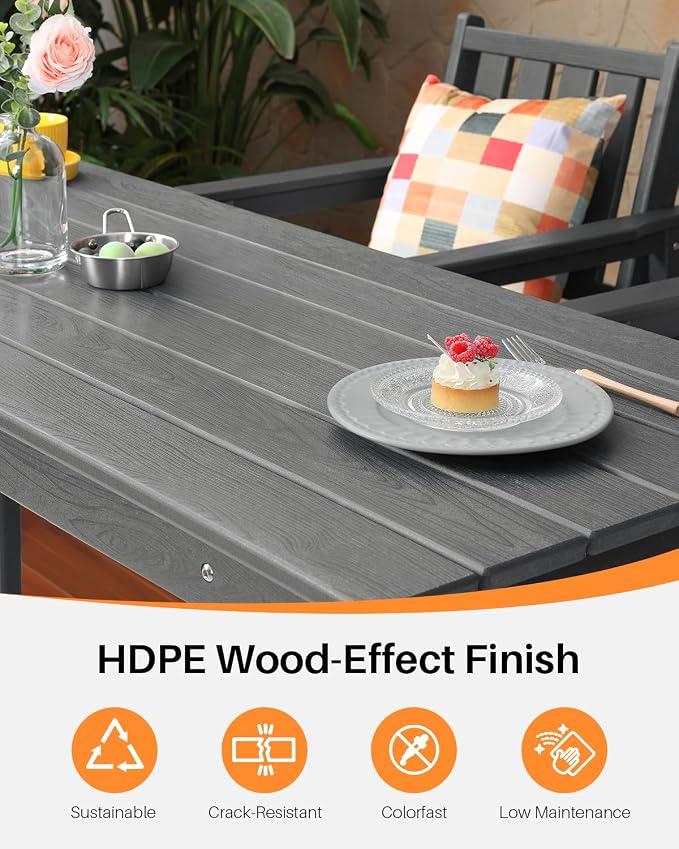 41" Outdoor Bar Table, HDPE Adirondack Outdoor Bar Table, All Weather Outside - Image 4