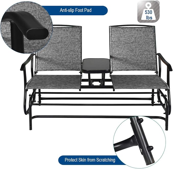 Giantex Patio Bench Glider Chair - Image 4