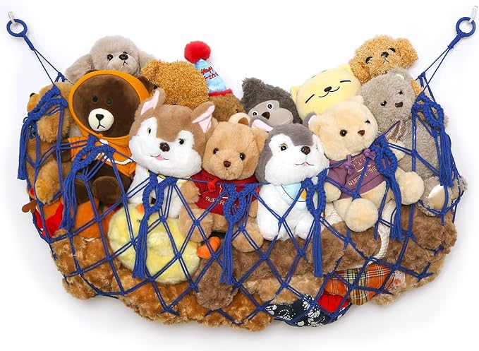 Stuffed Animal Net or Hammock Wall Macrame Toy Display Plush Toy Holder Ceiling by YKBU