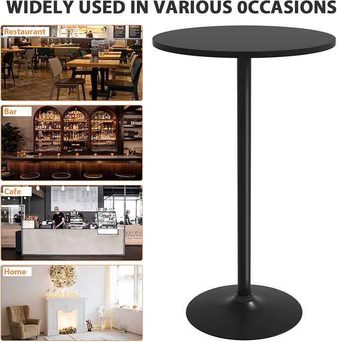 40 Inch Height Bar Table, Small Round Dining High Top Table - Image 8
