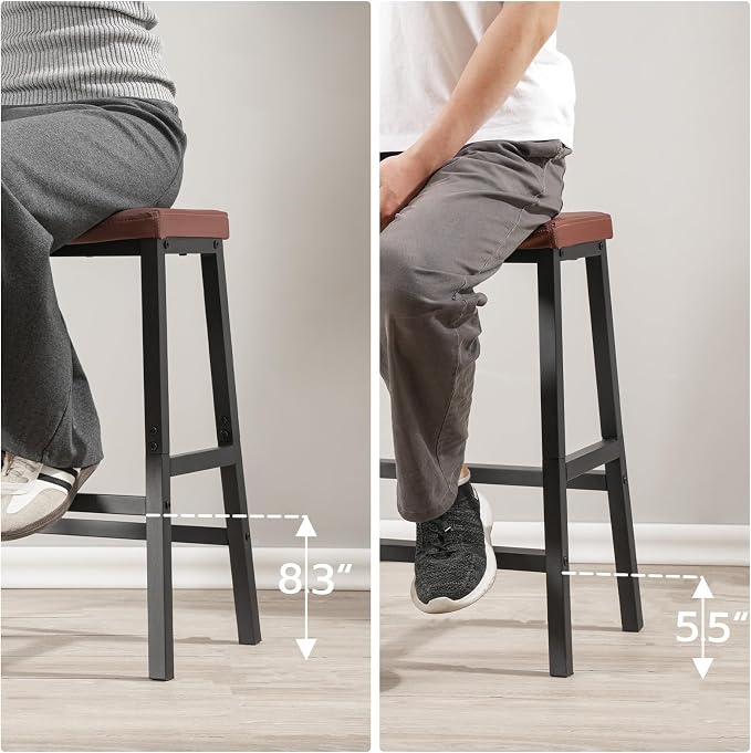 HOOBRO Bar Stools, Counter Height Bar Stools, 24 Inch Barstools - Image 4