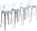 Yongchuang 26" Industrial Metal Barstools Set of 4 Counter Height Bar Stools by YongchuangInternational