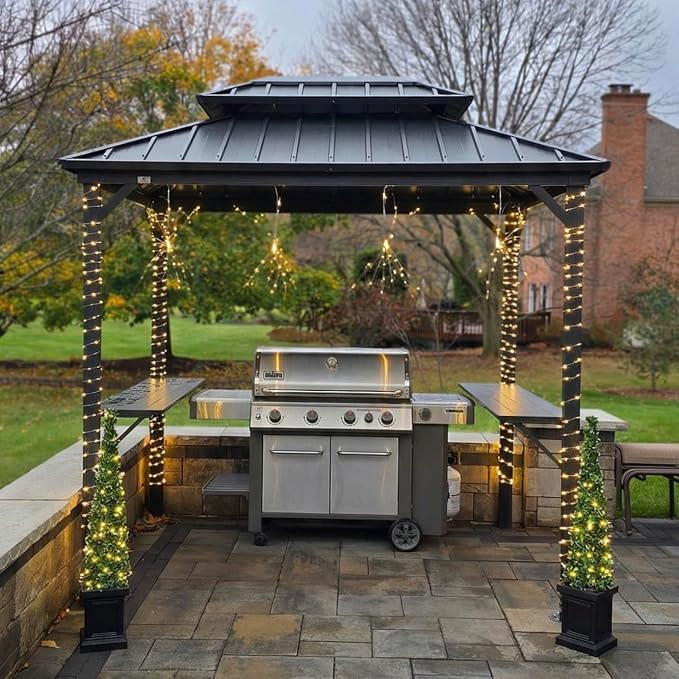 PURPLE LEAF 6' X 8' Hardtop Grill Gazebo - Image 2