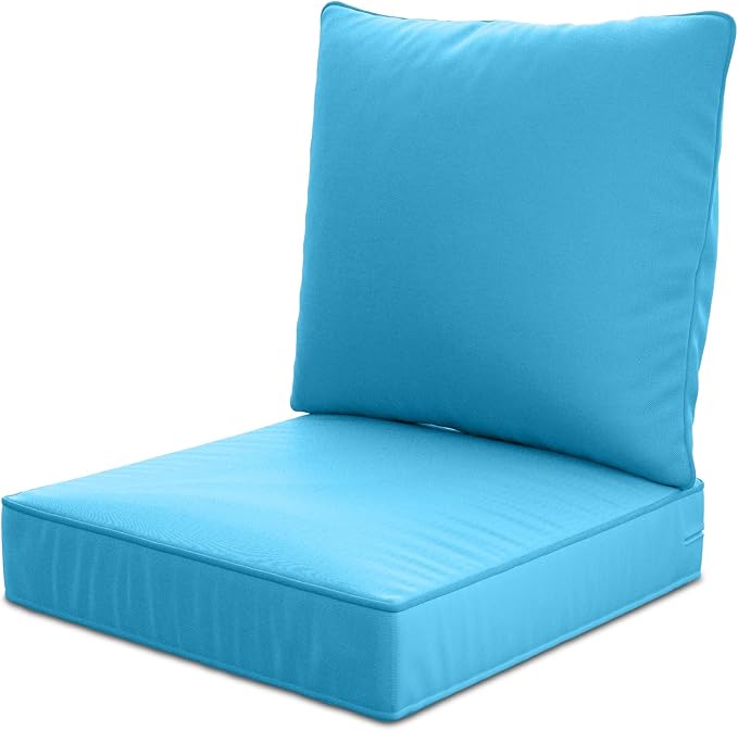 24" x 24" x 6" Outdoor Deep Seat Cushions Set by Unknown