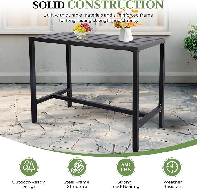 Outdoor Bar Table, Patio Counter Height Bar Table - Image 6